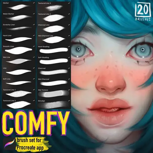 Comfy brushes for Procreate app