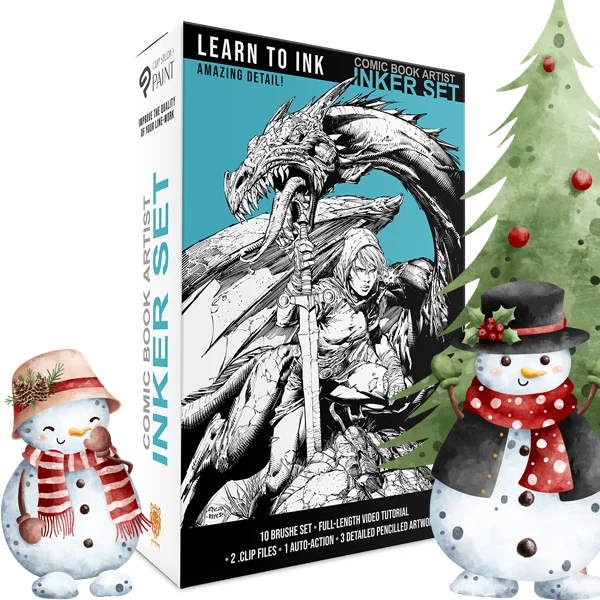 Comic Book Artist: INKER SET for Clip Studio Paint - Brushes and more!