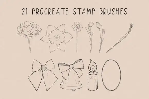 Easter Procreate Stamp Brushes 5 074029