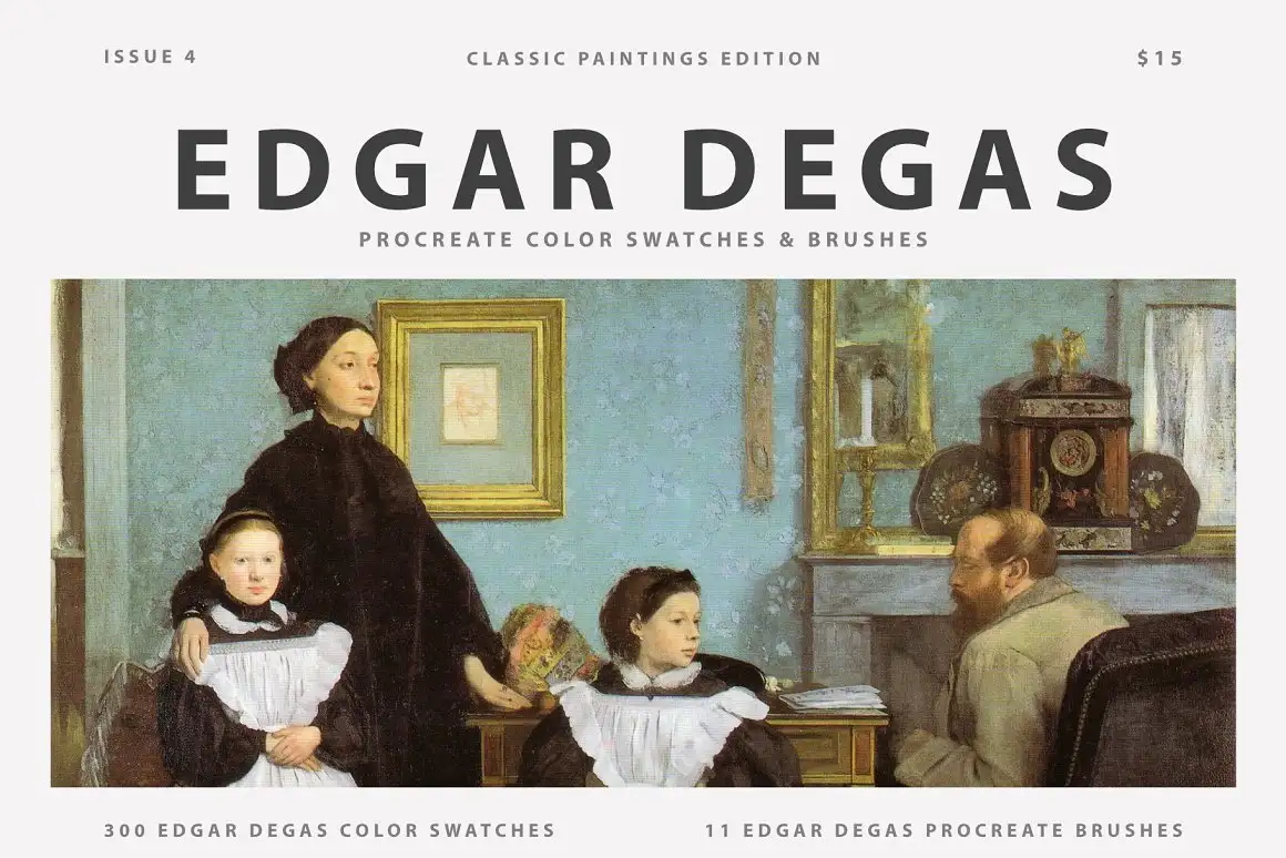 Edgar Degas Art Procreate Brushes