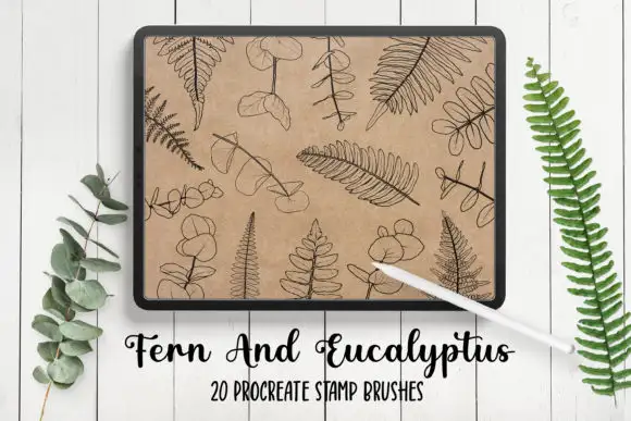 Fern and Eucalyptus Procreate Brushes