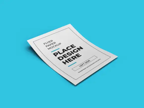 Flyer Paper 3D Mockup Template Bundle 12 074029