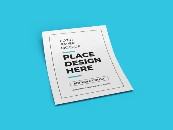 Flyer Paper 3D Mockup Template Bundle 13 074029