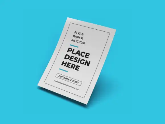 Flyer Paper 3D Mockup Template Bundle 10 074029