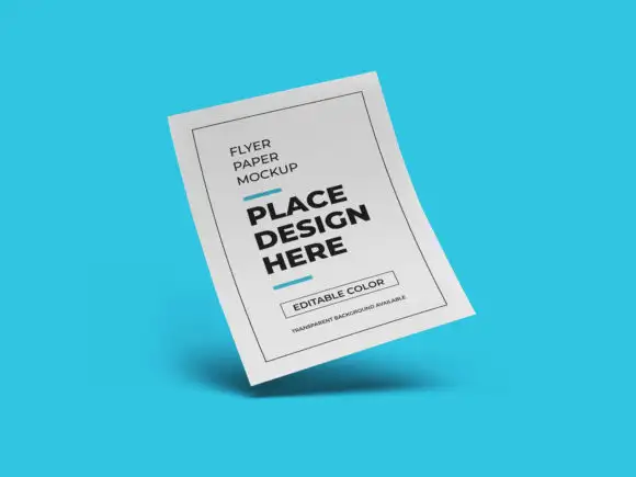 Flyer Paper 3D Mockup Template Bundle 11 074029