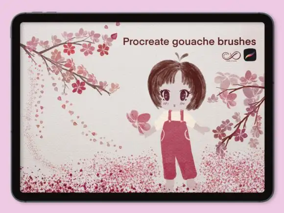 Gouache Springtime , Procreate Brushes 4 074029