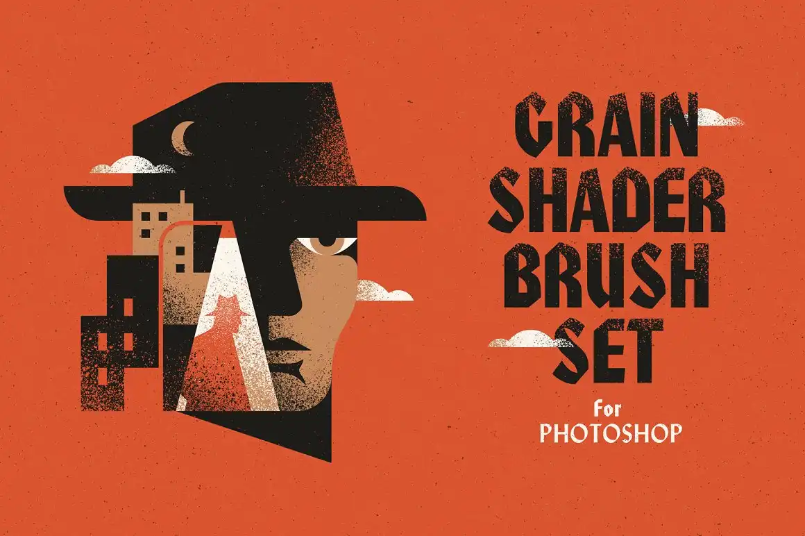 Grain Shader Brush Set Illustrator