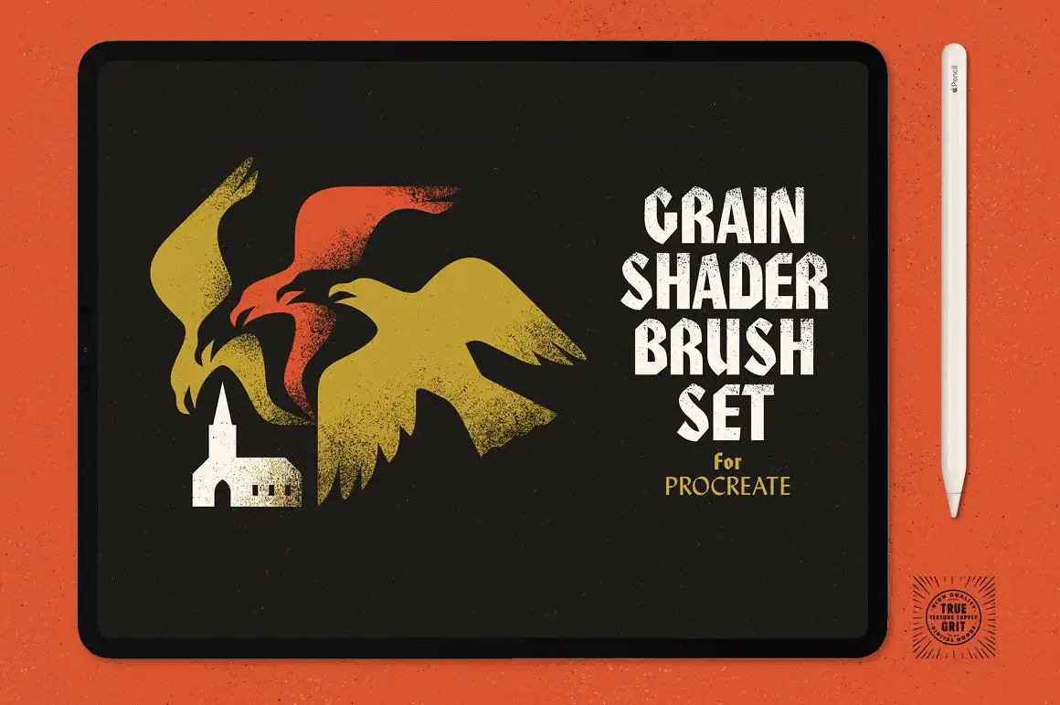 Grain Shader Brush Set for Procreate