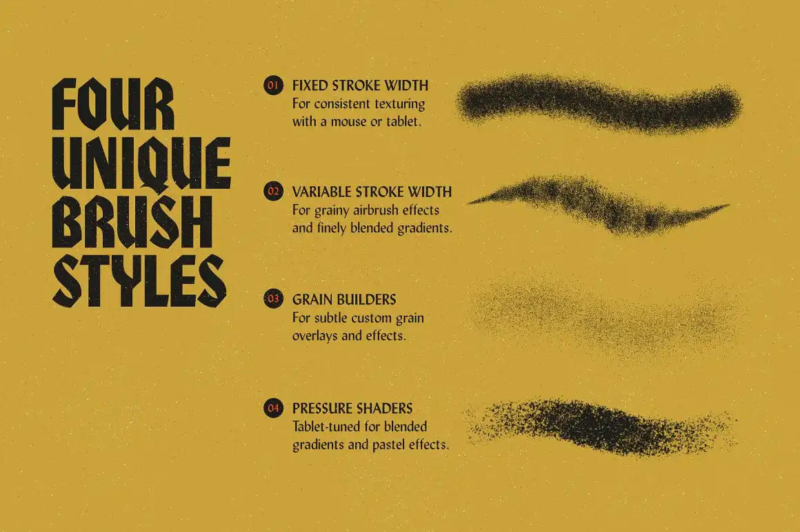 Grain Shader Brush Set for Procreate 8 072321