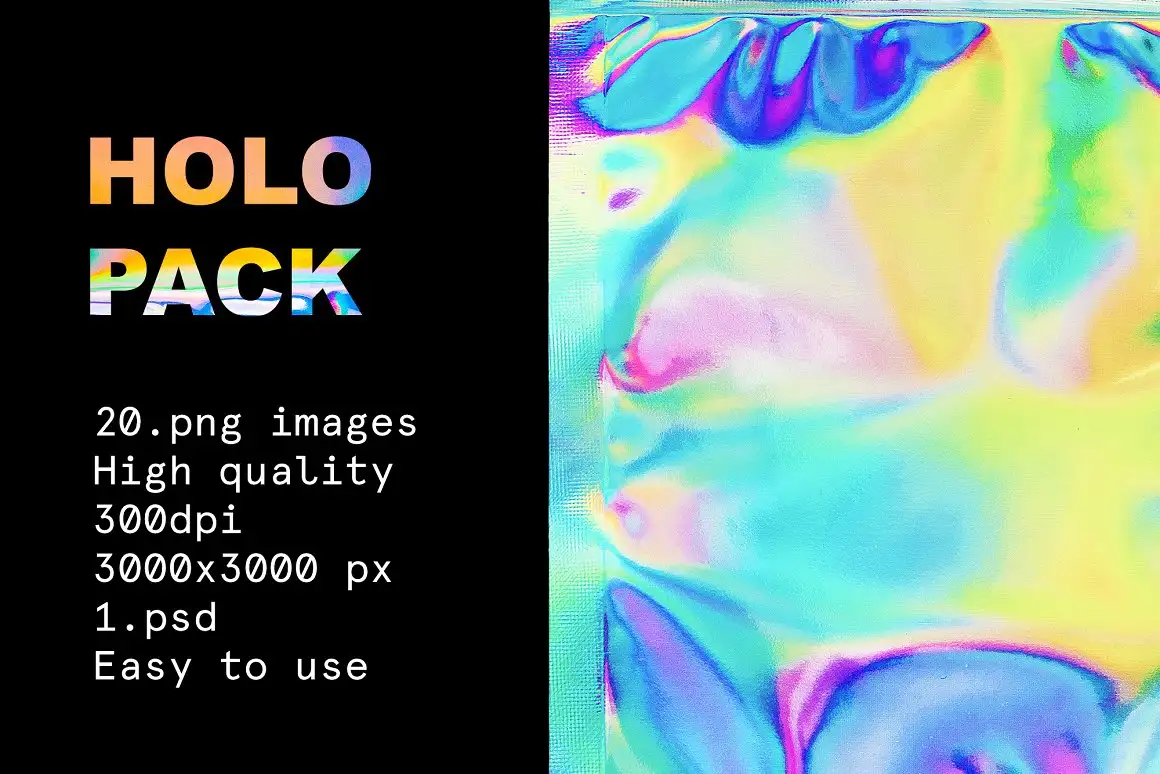 HOLO - Holographic Pack Mockup 8 073062