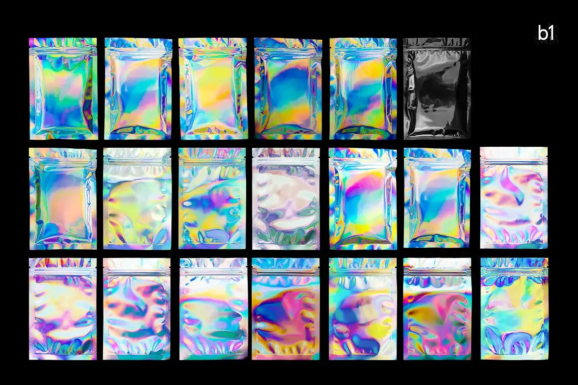 HOLO - Holographic Pack Mockup 4 073100