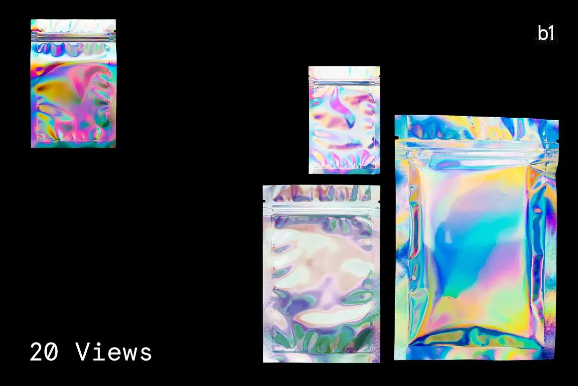 HOLO - Holographic Pack Mockup 12 072964