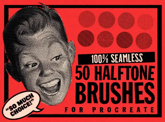 Halftone Brushes for Procreate