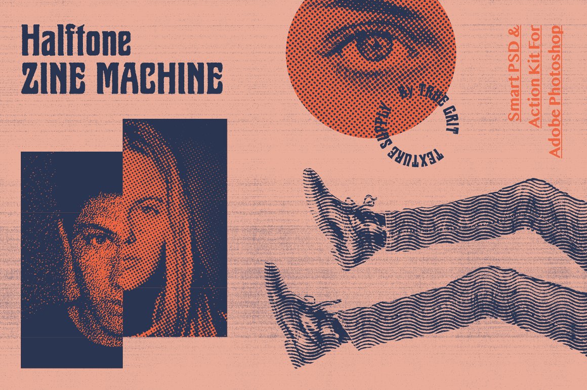 Halftone Zine Machine for Photoshop 23 078557