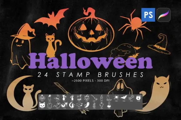 Mystic, Halloween, Witchcraft - stamp brushes for Photoshop 4 074029