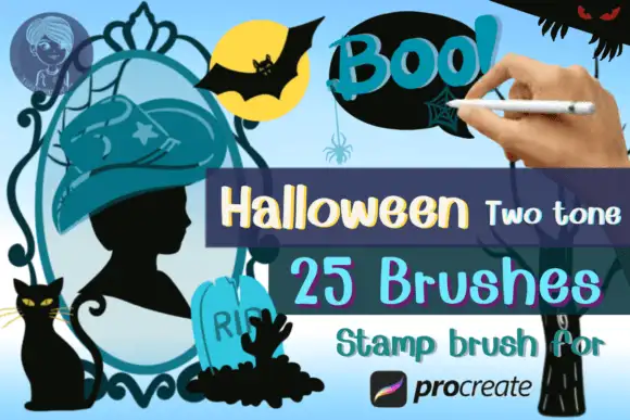 Halloween Two Tone Brushes Stamp