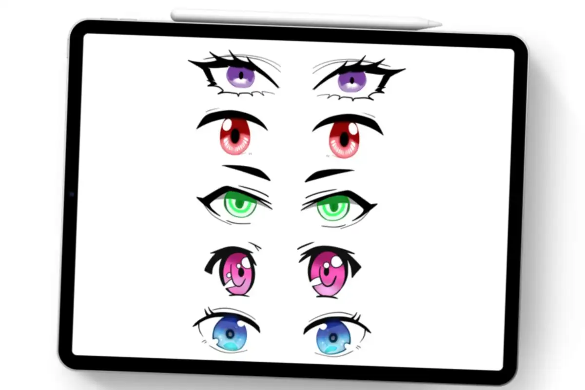 Manga Eyes Procreate Brush Stamps 4 073665