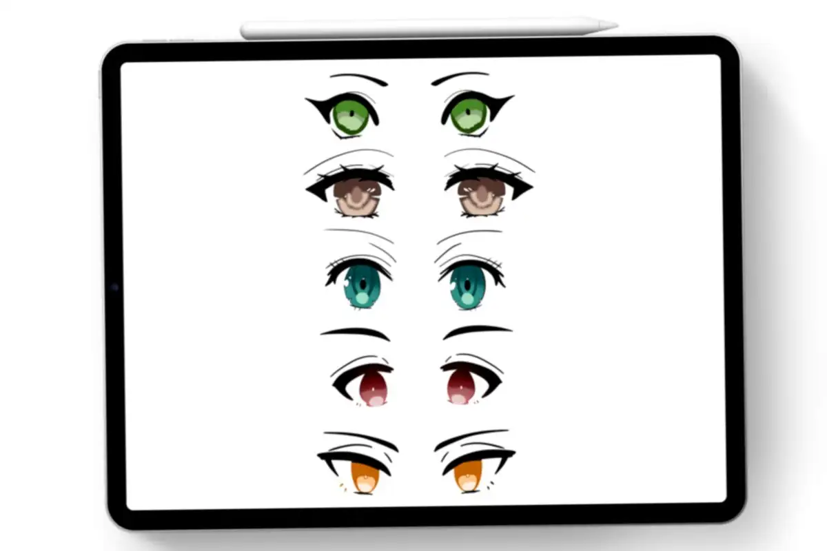 Manga Eyes Procreate Brush Stamps 6 073663