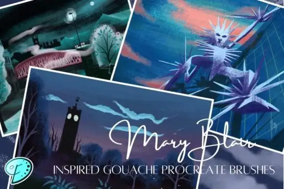 Mary Blair Inspired Gouache Brushes