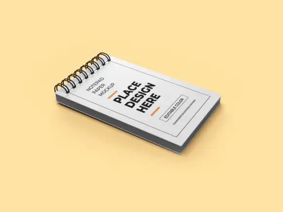 Notepad Paper 3D Mockup Template Bundle 8 074029