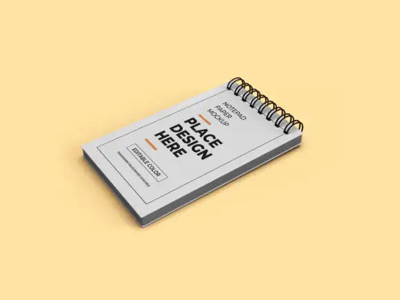 Notepad Paper 3D Mockup Template Bundle 10 074029