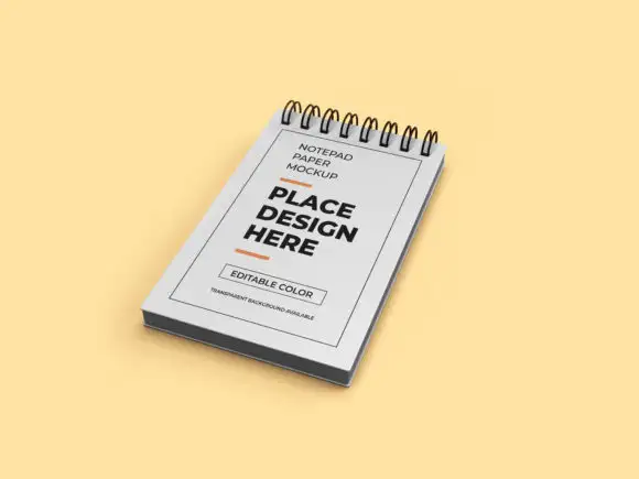 Notepad Paper 3D Mockup Template Bundle 5 074029