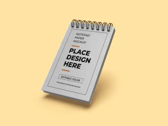 Notepad Paper 3D Mockup Template Bundle 6 074029