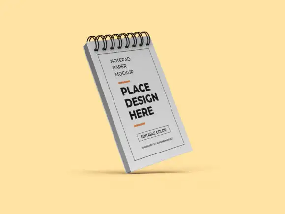 Notepad Paper 3D Mockup Template Bundle 12 074029