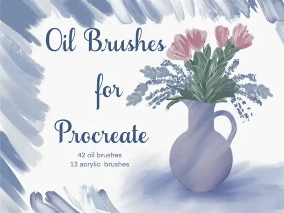 Oil Brushes for Procreate (55 Brushes)