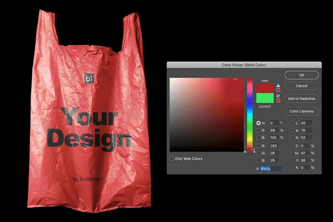 Plastic Shopping Bag Mockup 6 073000