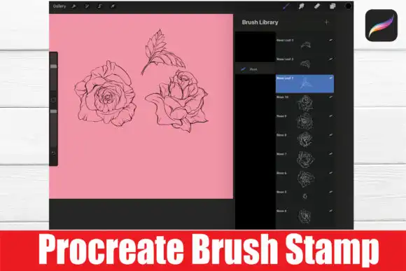 Procreate Brush Stamp - Roses Valentine 17 074412