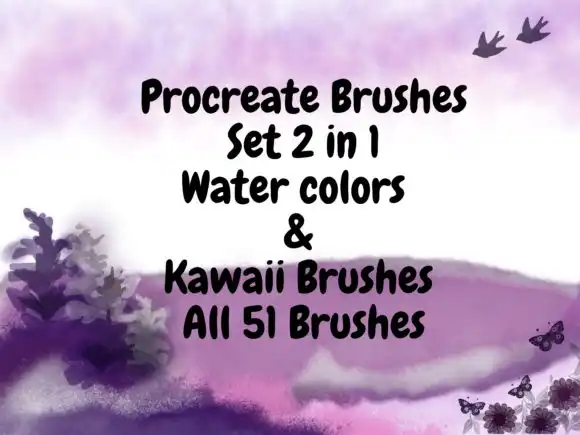 Procreate Brushes Set 2 in 1 51 brushes