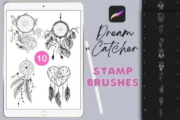 Procreate Dream Catcher Stamp Brushes