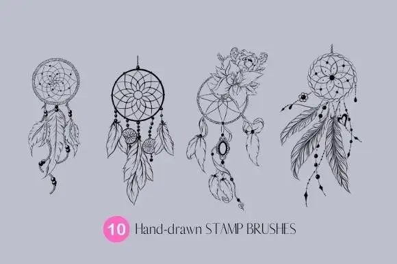 Procreate Dream Catcher Stamp Brushes 3 073365