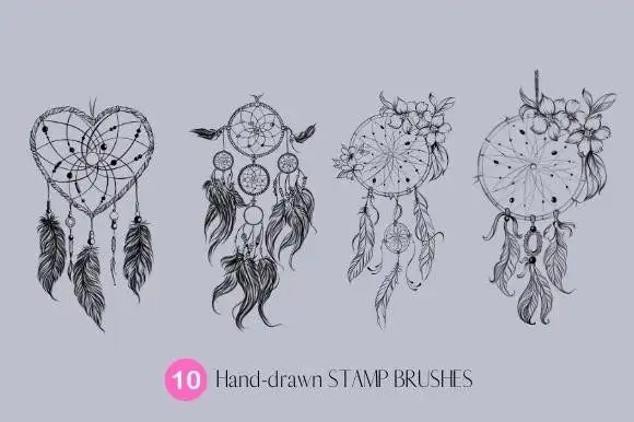 Procreate Dream Catcher Stamp Brushes 2 073379