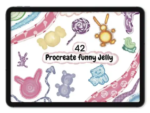 Procreate Funny Jelly 42 Brushes