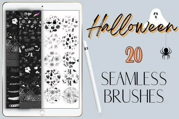 Procreate Halloween Seamless Pattern