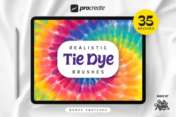 Procreate Realistic Tie-Dye Brushes