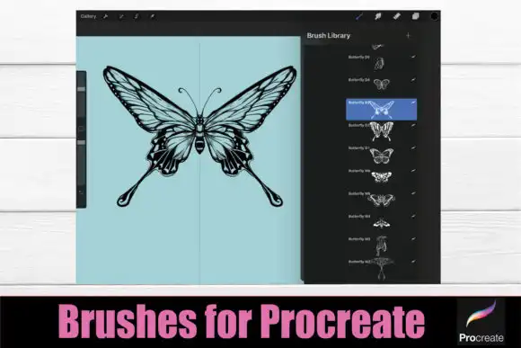 Procreate-Tattoo 12 Butterfly Stamps 14 074412