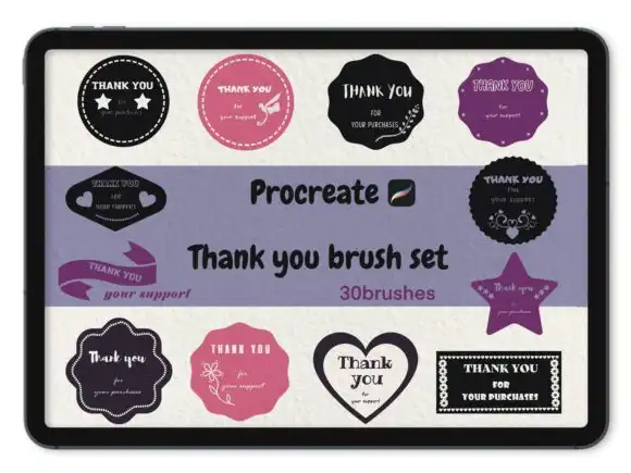 Procreate Thank You Stamp Brushes
