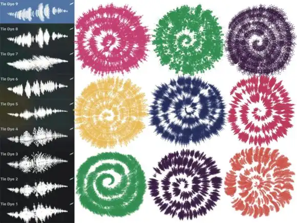 Procreate Tie Dye 57 brushes 4 073425