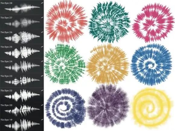 Procreate Tie Dye 57 brushes 5 073425