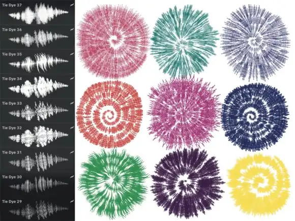 Procreate Tie Dye 57 brushes 3 073425
