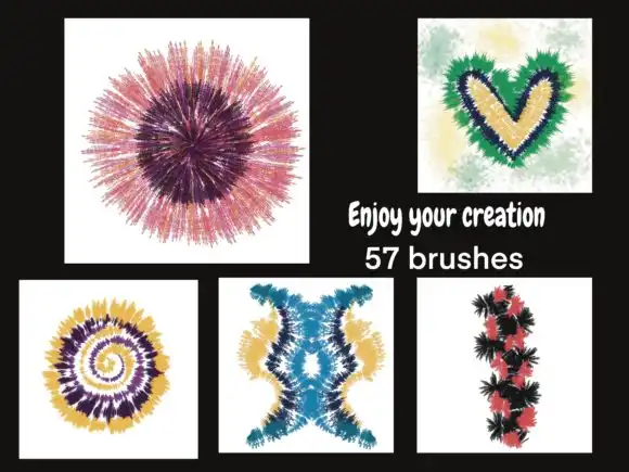 Procreate Tie Dye 57 brushes 11 073425