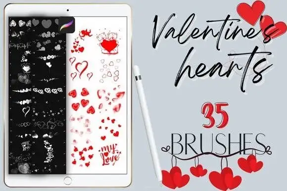 Procreate Valentine's Heart Love Brushes