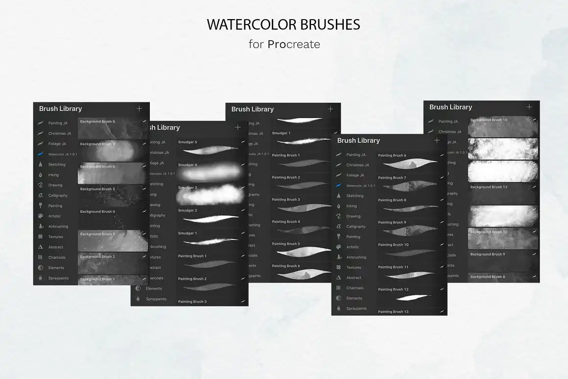 Procreate watercolor brushes 6 072507