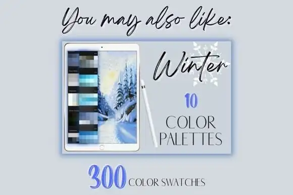 Procreate Winter Realistic Forest Brush 9 074029
