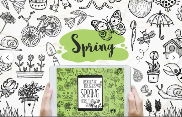 Spring Garden Brush Procreate Stamps 3 074044