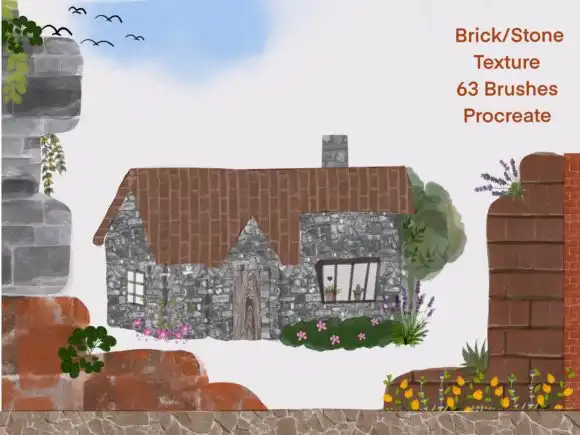 Brick,Stone Texture Brushes Procreate 16 073425