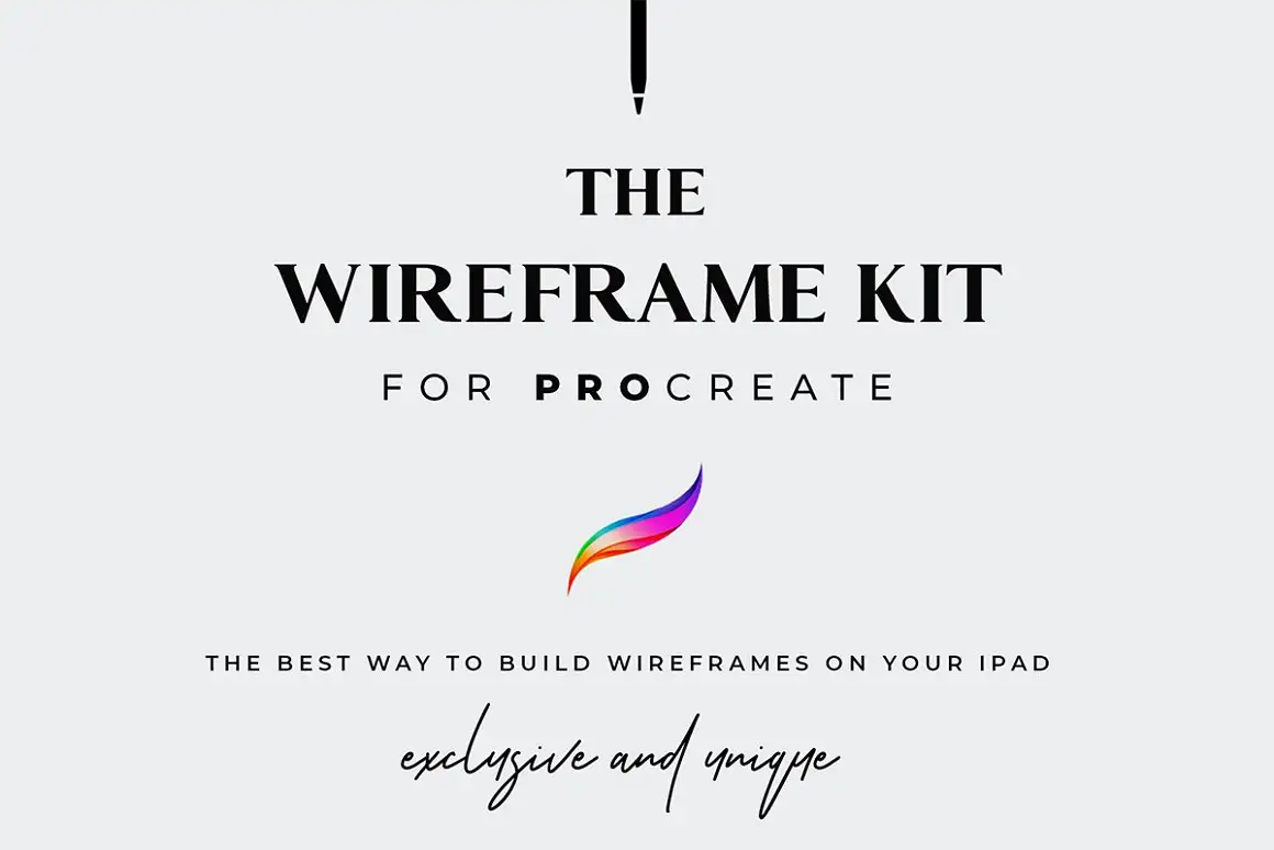 The Wireframe Kit for Procreate